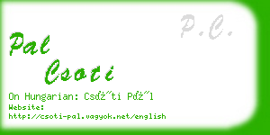 pal csoti business card